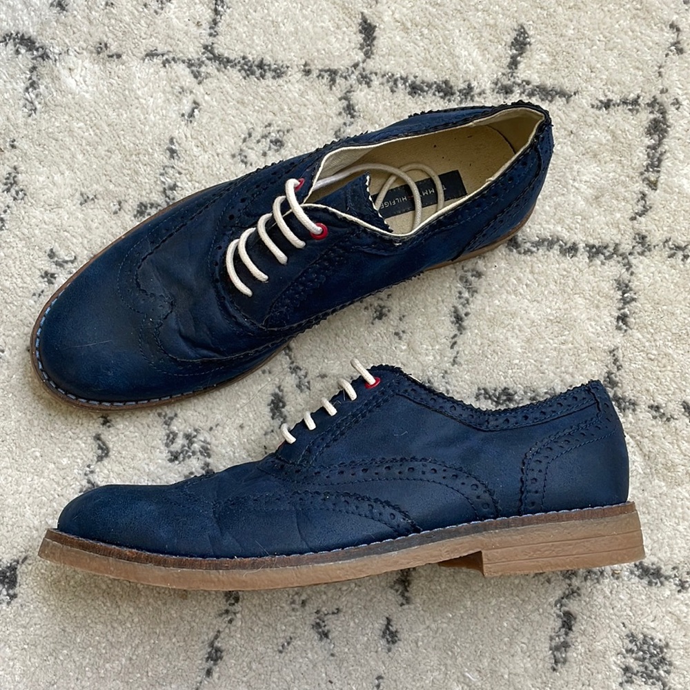 (Tommy Hilfiger) Men’s Oxford Shoes, Navy Blue